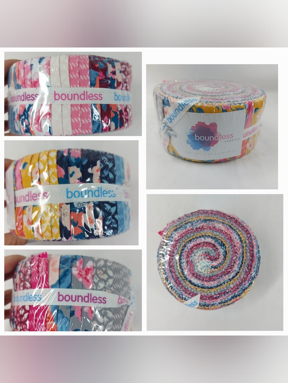 Boundless Fabric Jelly Roll Strips 100% Cotton Made In Japan Quilt Crafts